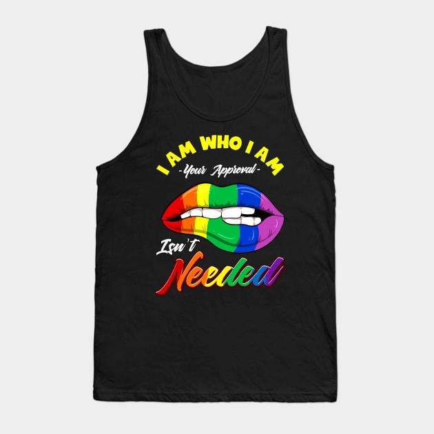 Gay Rainbow Lips Pride Equality Gift Tank Top by creative